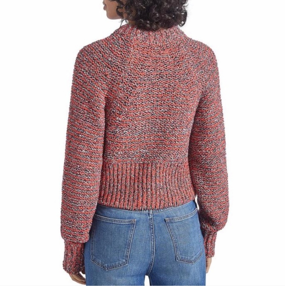 Current Elliott Chunky Knit Red Crew Neck Sweater Women's Size 2 - Picture 2 of 8